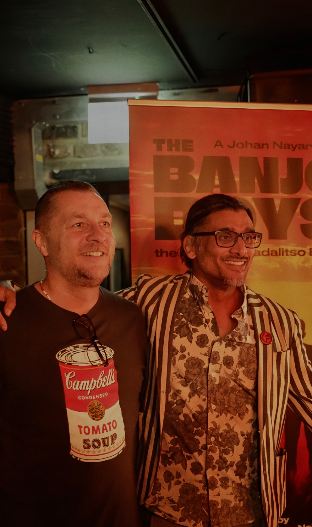 The Troubadour's own Ian with Johan Nayar at The Madalitso Experience