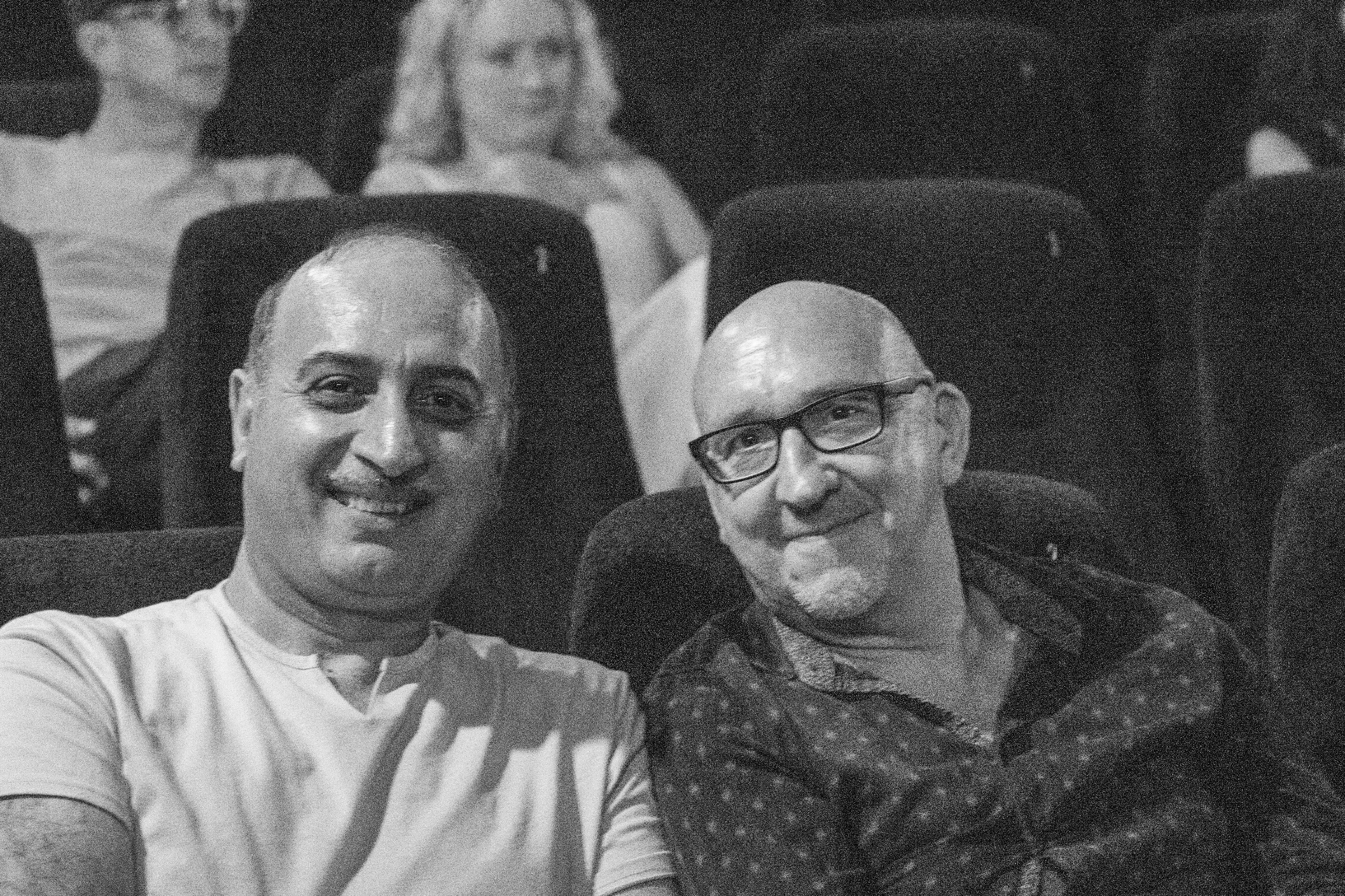 Steve and Ali Beg of Awaaz Radio in the audience at The Madalitso Experience at Harbour Lights, Southampton