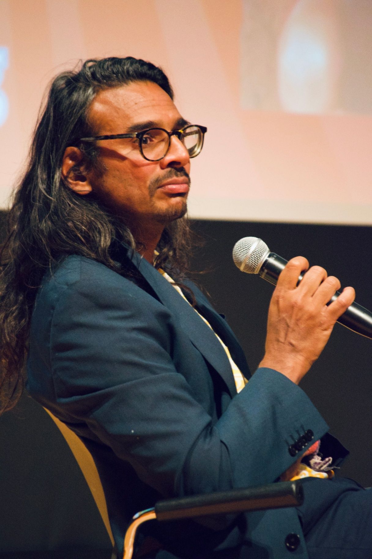 Neil Nayar — protagonist, narrator and producer — during the post-screening Q&A at ADIFF, Columbia University