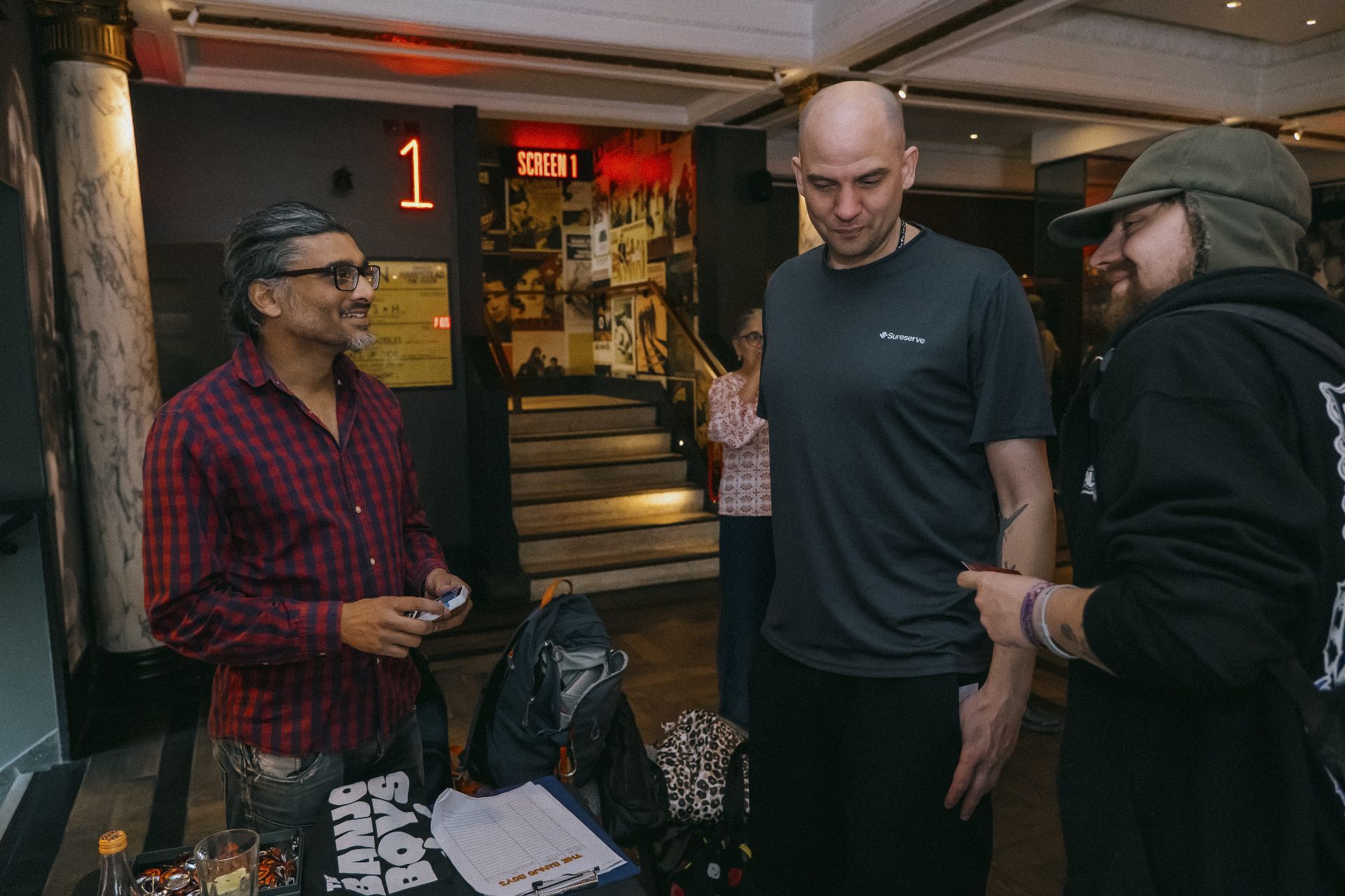 Director Johan Nayar greeting guests by the Screen 1 entrance at the Bristol screening