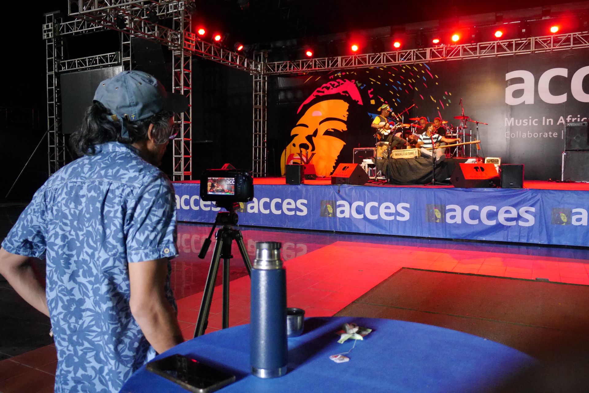 Filming the band at ACCES, Music In Africa