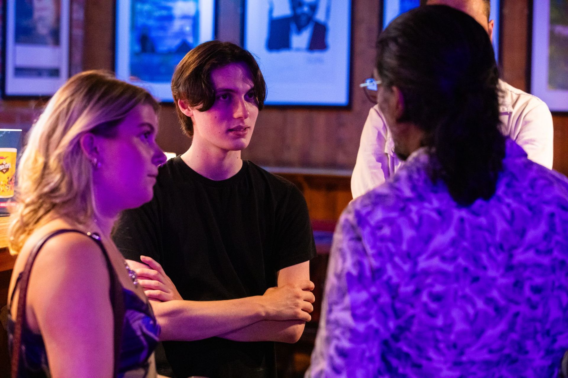 Guests mingling after the screening at The Brook, Southampton