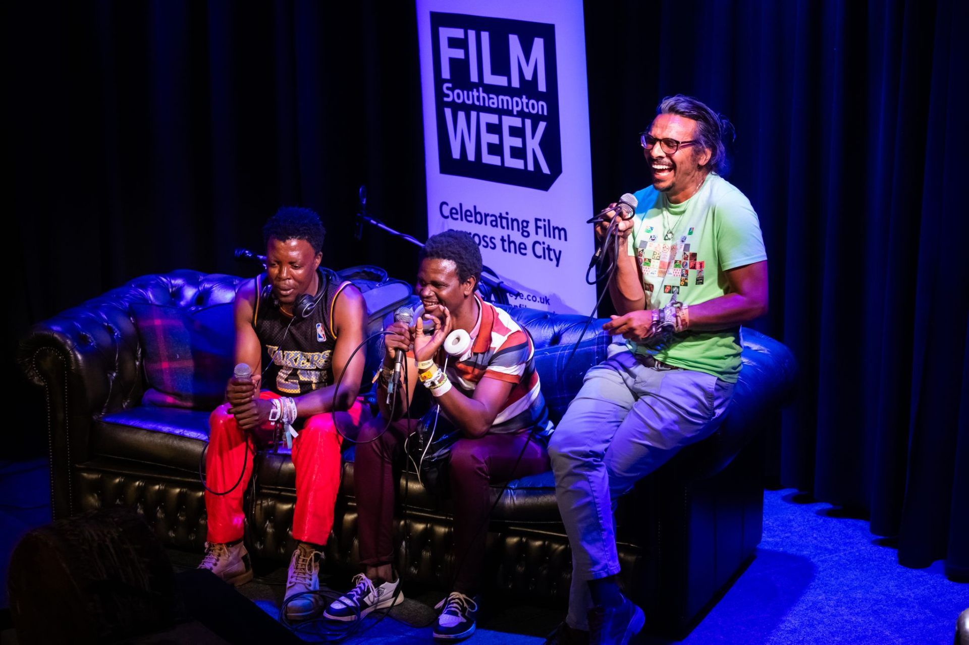 Q&A on the couch with Yobu Maligwa, Yosefe Kalekeni and Johan Nayar at The Brook, Southampton