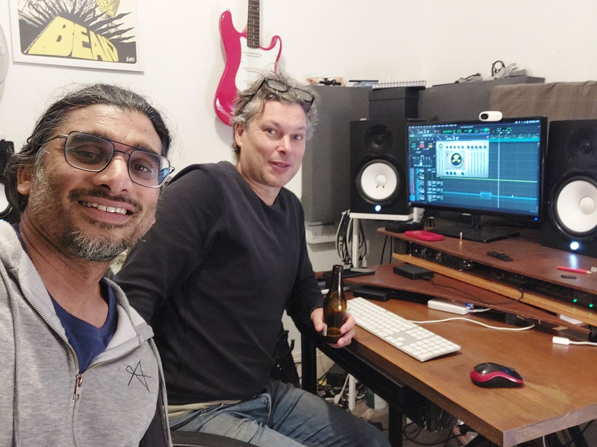 Johan in the studio with Sound Designer Guy Dowsett putting together the 5.1 mix