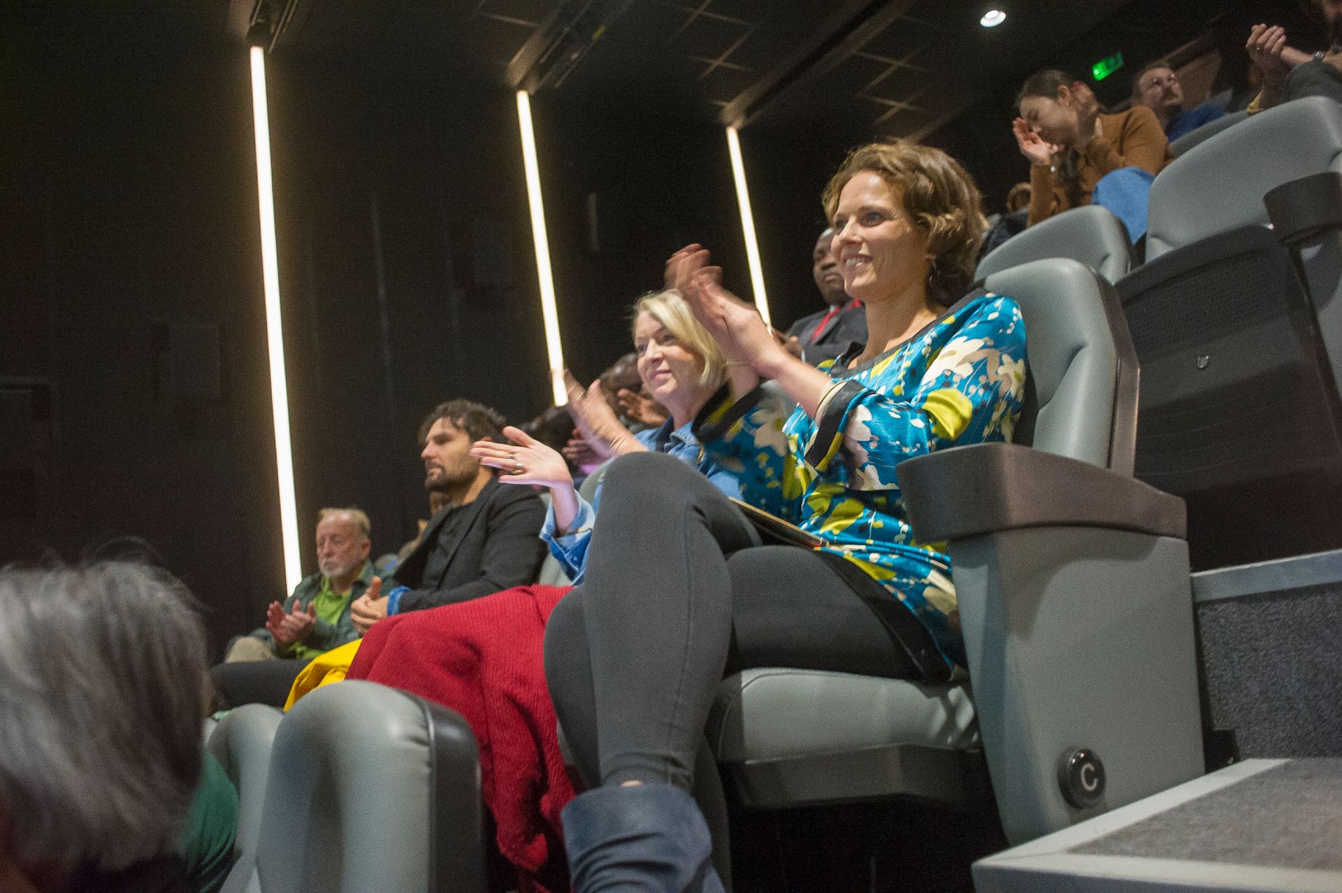 Audience applauding at the London Breeze world premiere — 22 Oct 2025