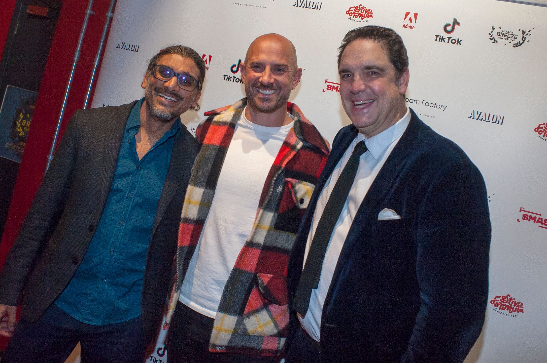 Director Johan Nayar with Sam Cullis at the London Breeze world premiere — 22 Oct 2025